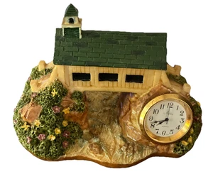 The Country Timepiece Collection Resina Puente Reloj Disp Figura 4" Alto 5" Ancho - Imagen 1 de 6