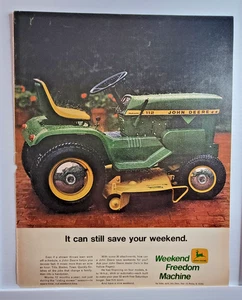 1969 John Deere Save Your Weekend Freedom Machine Tractor 11x14 ad - Picture 1 of 1