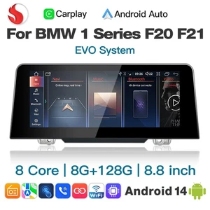 8.8" Android Apple Carplay Autoradio 8+128GB Snapdragon Für BMW 1er F20 F21 EVO - Picture 1 of 14