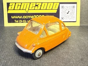 1962-72 Corgi Toys 233 HEINKEL 1 ECONOMY TROJAN BUBBLE CAR - Orange - No Box - A - Picture 1 of 10