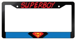 Superboy Glossy Black Plastic License Plate Frame DC - Picture 1 of 1