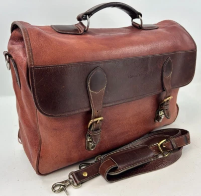 Maleta de viagem de couro vintage COLE HAAN bolsas carteiro masculinas - Imagem 1 de 4