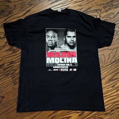 Deontay Wilder Eric Molina 2015 Boxing Promo SHIRT (XL) Showtime UAB Heavyweight - Image 1 of 3