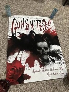 Póster litográfico Guns N’ Roses Baltimore Maryland Royal Farms Arena 2023 - Imagen 1 de 1