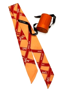 HERMES 100% seda sarga bufanda cinta patrón Francia naranja en caja #m4765 - Imagen 1 de 5