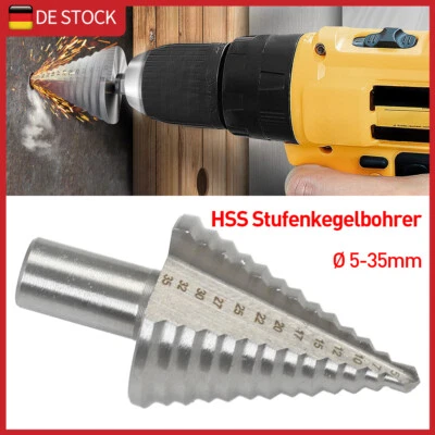 MARKENLOS 5-35mm Stufenbohrer HSS Kegelbohrer Kegelsenker Metall Kegelbohrer von DHL