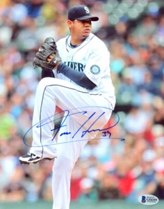 Felix Hernandez Signed Seattle Mariners 8x10 Photo Beckett - Picture 1 of 1