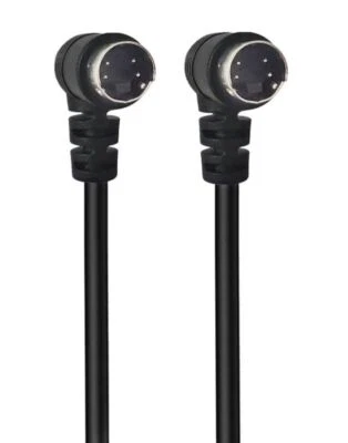 Mini DIN 4Pin Angled S Video/Audio Extension Cable | Male to Male  - Image 1 of 4