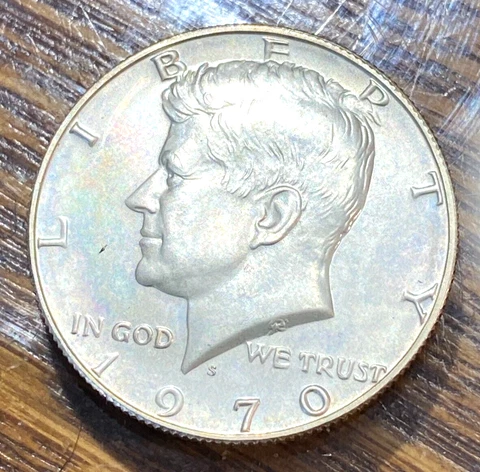 1970-S Silver Proof Kennedy Half Dollar Nice White Gem BU CHRC Cover