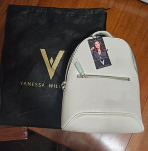 Vanessa Williams Lush Collection Backpack Purse Off White/Ivory W/Dust bag New! - Picture 1 of 2