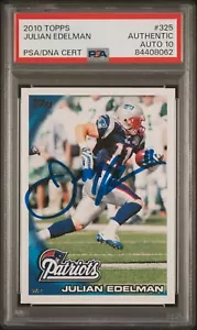 Carta rookie firmata Julian Edelman 2010 Topps #325 autoclassificata PSA 10 84408062 - Foto 1 di 1