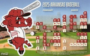 Arkansas Razorbacks Baseball 2025 SEC Schedule Logo Magnet Ribby - Picture 1 of 1