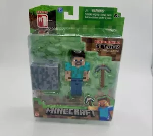 MINECRAFT Series 1 Overworld STEVE 2 3/4" Action Figure JAZWARES 2013 - Picture 1 of 4