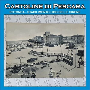 CARTOLINA PESCARA PIAZZA LAUDI - STABILIMENTO LIDO DELLE SIRENE (CL/167) - Foto 1 di 3