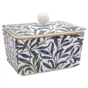 William Morris Willow Bough Butterdose mit Deckel Fine China Geschenkbox - Bild 1 von 2