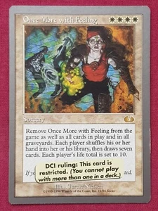Magic The Gathering UNGLUED ONCE MORE WITH FEELING white card MTG - Picture 1 of 2
