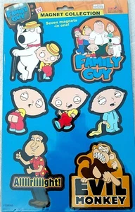 Family Guy MAGNET SET EVIL MONKEY QUAGMIRE BRIAN ETC 9CT MOC 12" X 8" - Bild 1 von 1