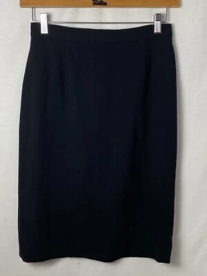 Anne Klein сделано в США 100% шерсти черный с подкладкой карандаш юбка размер 12 - Изображение 1 из 4