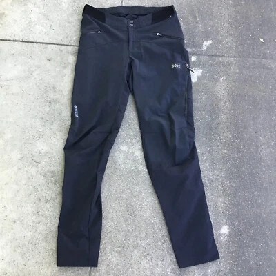 Gore Wear Men Medium Fernflow Pants Black Adjustable Waistband Side Zipped Vents - Image 1 of 4
