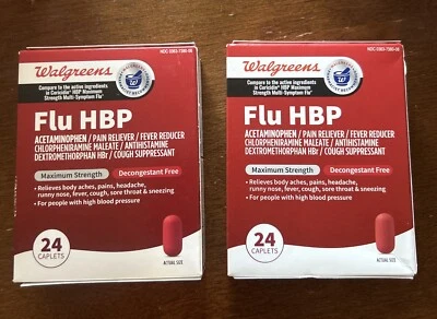 Flu HBP Walgreens  Maximum Straight Decongestant Free Exp/12/25  Lot Of 2 Pk - Image 1 of 2