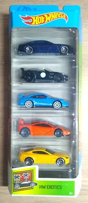 Hot Wheels Exotics упаковка 5 шт. GHP50 (Porsche Jag McLaren Aston Cadillac) новый в коробке - Изображение 1 из 4