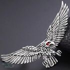Men's Vintage Eagle Brooch Pin Silver Brooches Rhinestone Jewelry Birthday Gifts