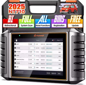 FOXWELL NT710 For VW Audi Bidirectional Car OBD2 Scanner Diagnostic E-CU Coding  - Picture 1 of 17