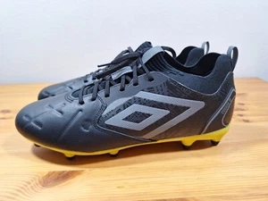 Umbro Tocco II Premier FG Leather Soccer Cleats Black Gray Size 8.5 Retail $150 - Picture 1 of 7