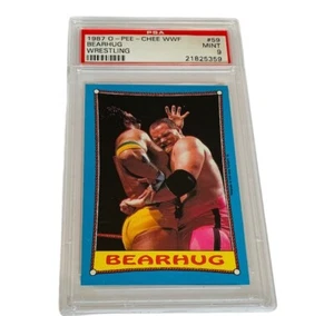 Jim Anvil Neidhart Rookie WWF Wrestling Card 1987 O-Pee-Chee OPC PSA 9 Bearhug - Picture 1 of 4