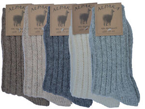 EXTRA DICKE Wollsocken Alpaka Socken Schafwollsocken Schurwolle  Gr. 35-50