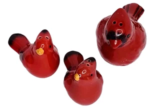 Juego de 3 saleros y pimenteros de cerámica Red Cardinal - Imagen 1 de 7