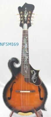 Alulu F5 style Mandolin Solid Mango wood & Spruce top, dragon inlaid, NF5MI69 - Image 1 of 4