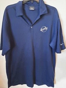 Nike Golf Shirt Mens XL Blue Dri-Fit Blue Moon Beer/Alcohol Promo Shirt--NWOT - Picture 1 of 3