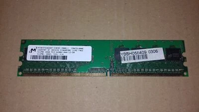 512MB PC2-4200U RAM PC Micron MT8HTF6464AY-53EB3 DDR2 DIMM 240pins 533MHz CL4 - Imagen 1 de 3