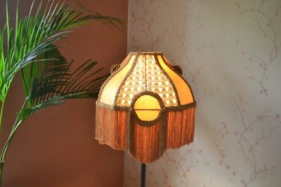 Lampshade vivian gold crochet hand embroidery table lampshade floor lampshade - Image 1 of 4