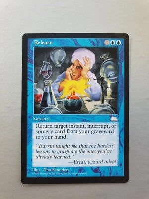 Relearn, MTG Weatherlight (1997) Uncommon Blue Sorcery NM - Image 1 of 2