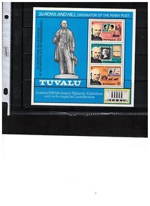 TUVALU SOUVENIR SHEET - ROWLAND HILL** cat $10.++ LOT 303-91b - Picture 1 of 1