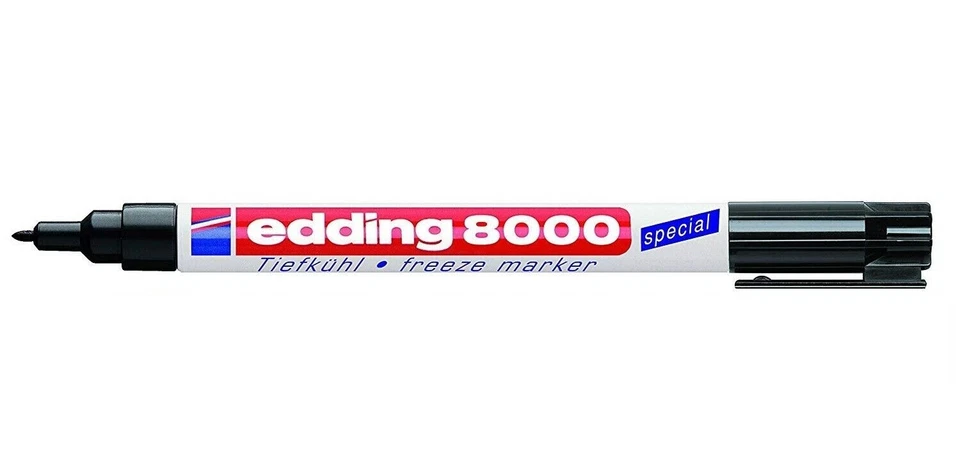 edding 8000 Tiefkühlmarker Freeze marker schwarz 1 mm Gefrierdosen Gefrierbox - Bild 1 von 1