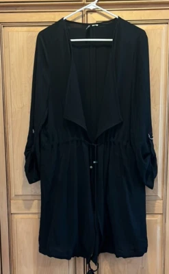 Разделенный женский легкий черный платье куртка, lg - Изображение 1 из 4