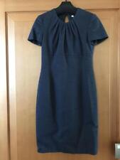 Salvatore Ferragamo Short Sleeve Dress Navy Blue Size 40 Made in Japan Used