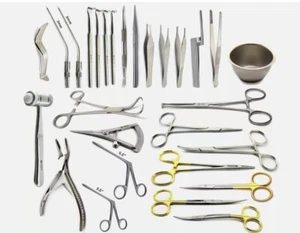 Instrumentos de cirugía plástica quirúrgica kit de herramientas de examen médico - Imagen 1 de 3