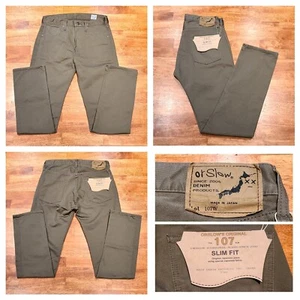NUEVO Jeans de mezclilla Orslow 107 hechos en Japón calce ajustado para hombre talla Japón 2 se ajusta a la cintura de 31” - Imagen 1 de 13