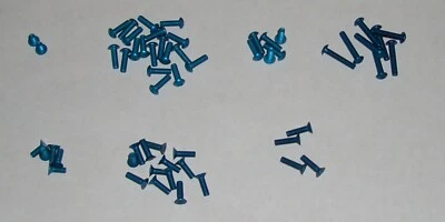 Juegos de tornillos de aluminio azul WHIP Racing - Surtido Tamiya M05/TT01/TRF/F104/TA05 Foto 1 de 3