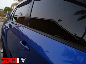 JDMFV | MATTE BLACK Window Chrome Delete Overlays PRECUT (Fits:08-2014 WRX STI) - Picture 1 of 1