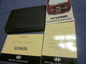 2002 HYUNDAI SONATA OWNERS MANUAL OWNER'S SET W/ CASE - Picture 1 of 1