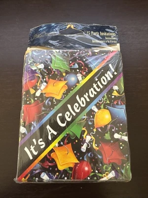 Invitaciones de fiesta de graduación casa abierta paquete de 25 tarjetas con sobres ~ nuevo Foto 1 de 3