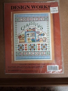 COUNTRY CHRISTMAS WELCOME Kreuzstich Sampler Design Works Kit #9223 - Bild 1 von 5