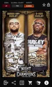 D-Von Bubba Ray Dudley Gold Dual Signature Iconic Topps Slam Night Of Champions - Picture 1 of 1
