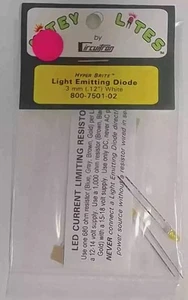 Circuitron 800-7501-02 HO Mitey Lites White Light Emitting Diode 3 mm (.12") - Picture 1 of 1