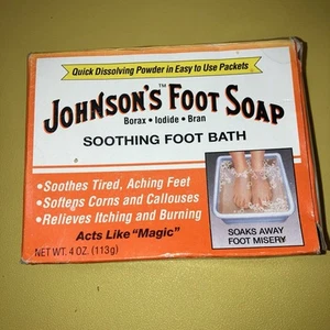 Johnson's Foot Soap Powder Packets Pack Of 4 New In Box - Picture 1 of 4